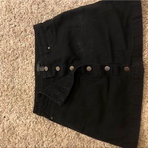 Black jean skirt with buttons!